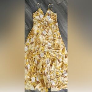 Abercrombie & Fitch Yellow Floral maxi sun  Dress